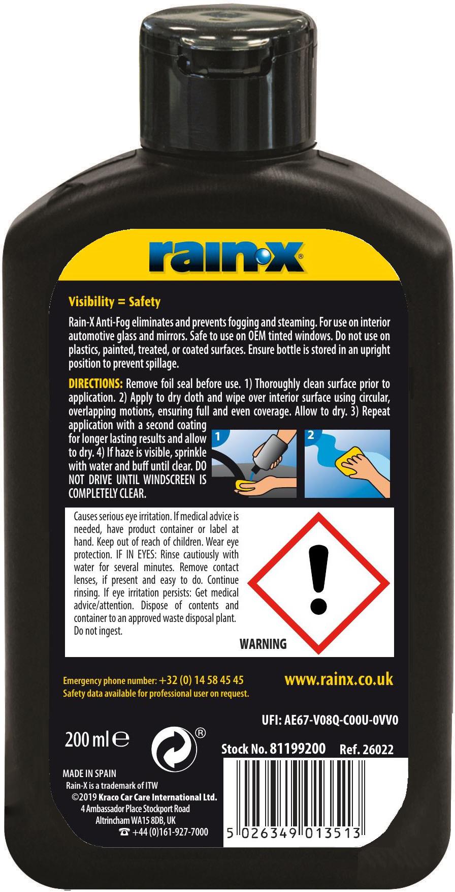 Rain-X Anti-Fog 200ml