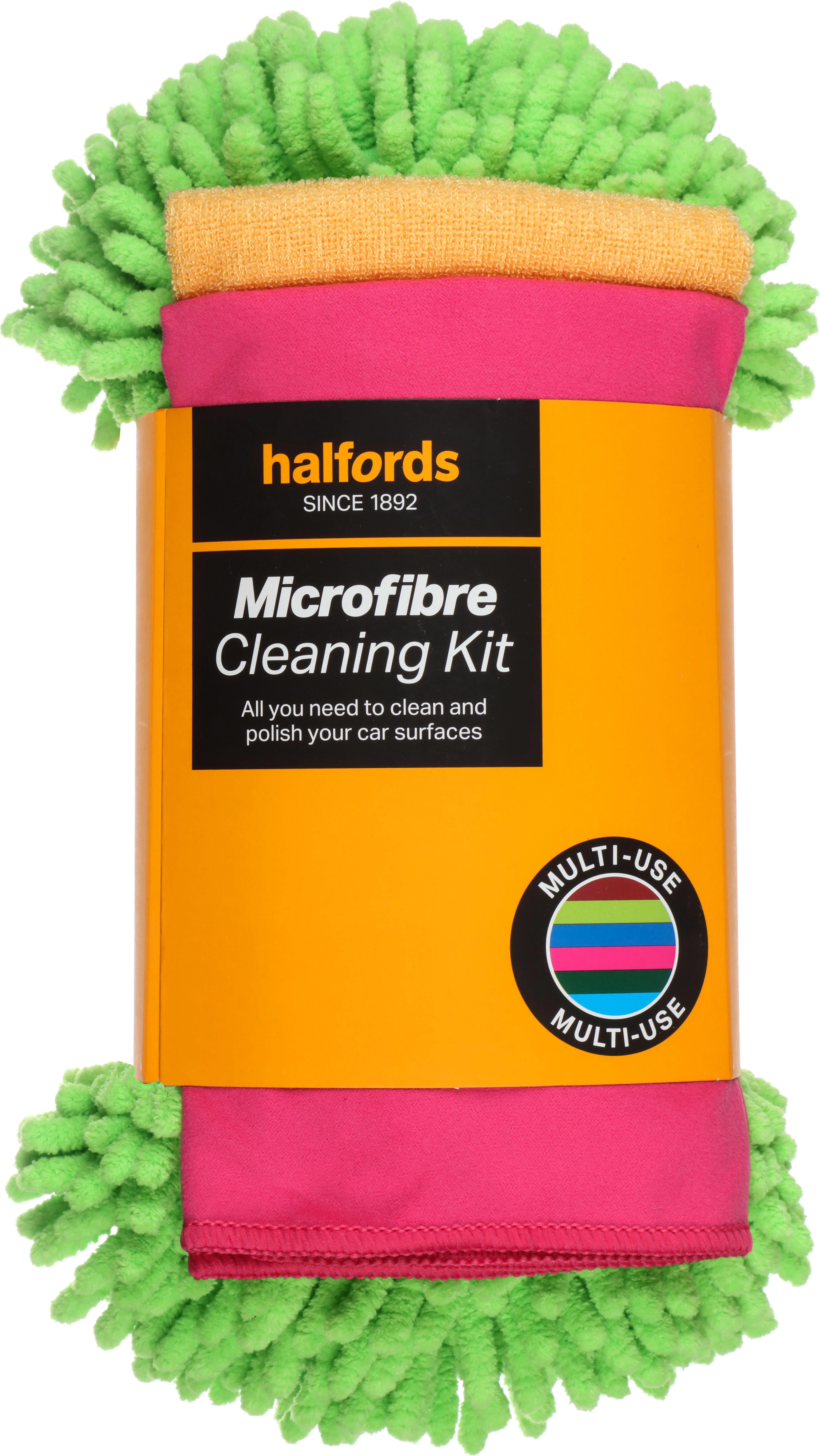 Halfords Microfibre Cleaning Kit