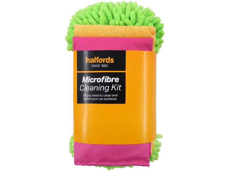 Halfords Microfibre Cleaning Kit