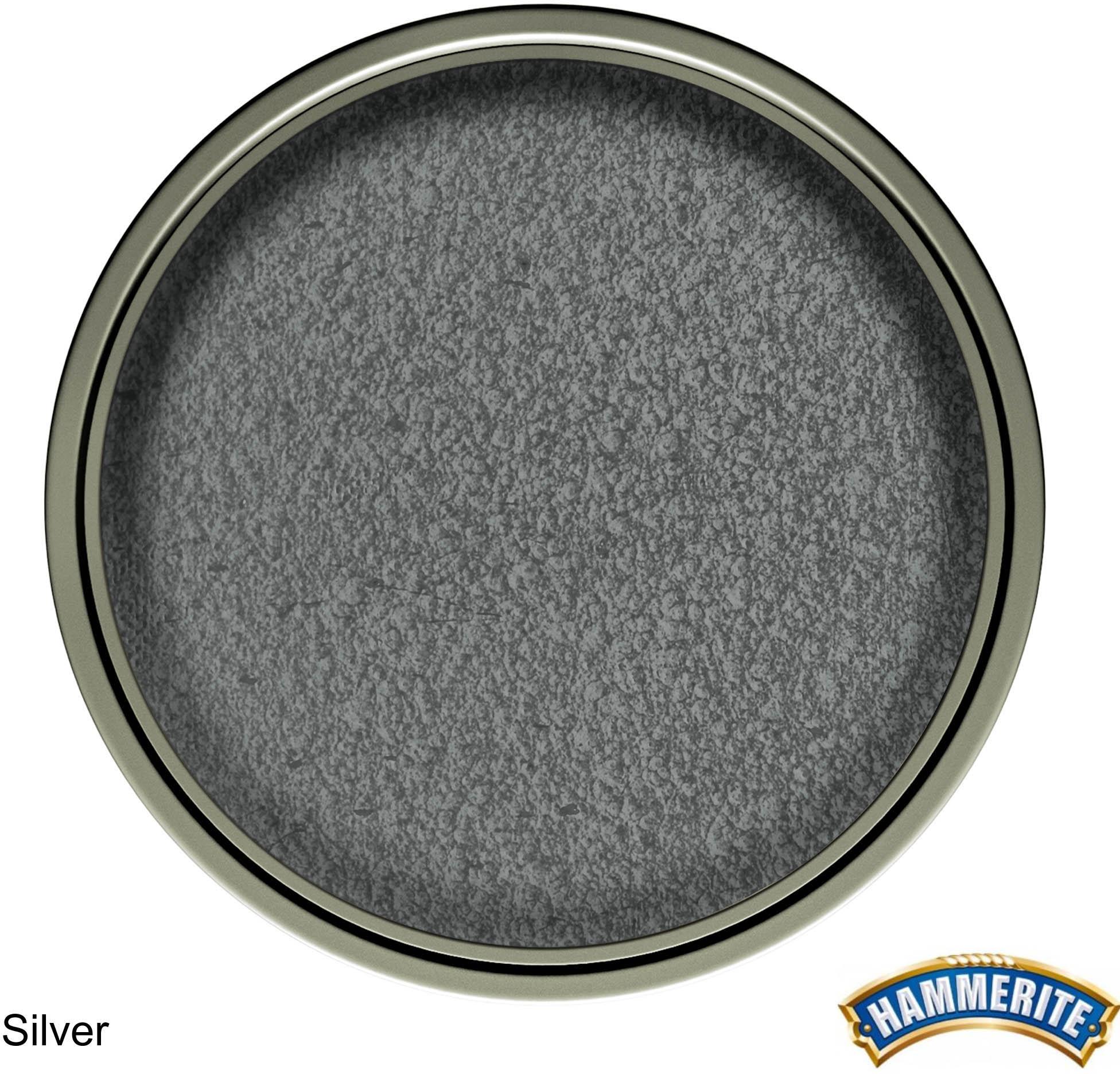 Hammerite Direct to Rust Metal Paint Hammered Silver 250ml
