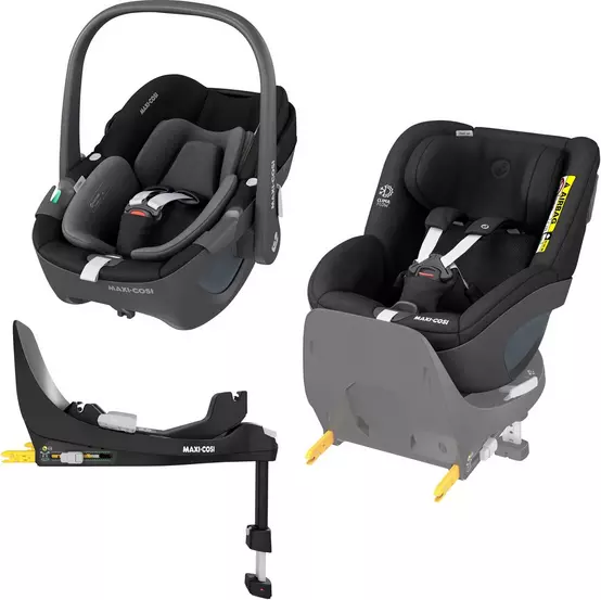 Maxi Cosi 360 Family i Size Bundle Black Pebble 360 Pearl 360 Base Black Halfords UK