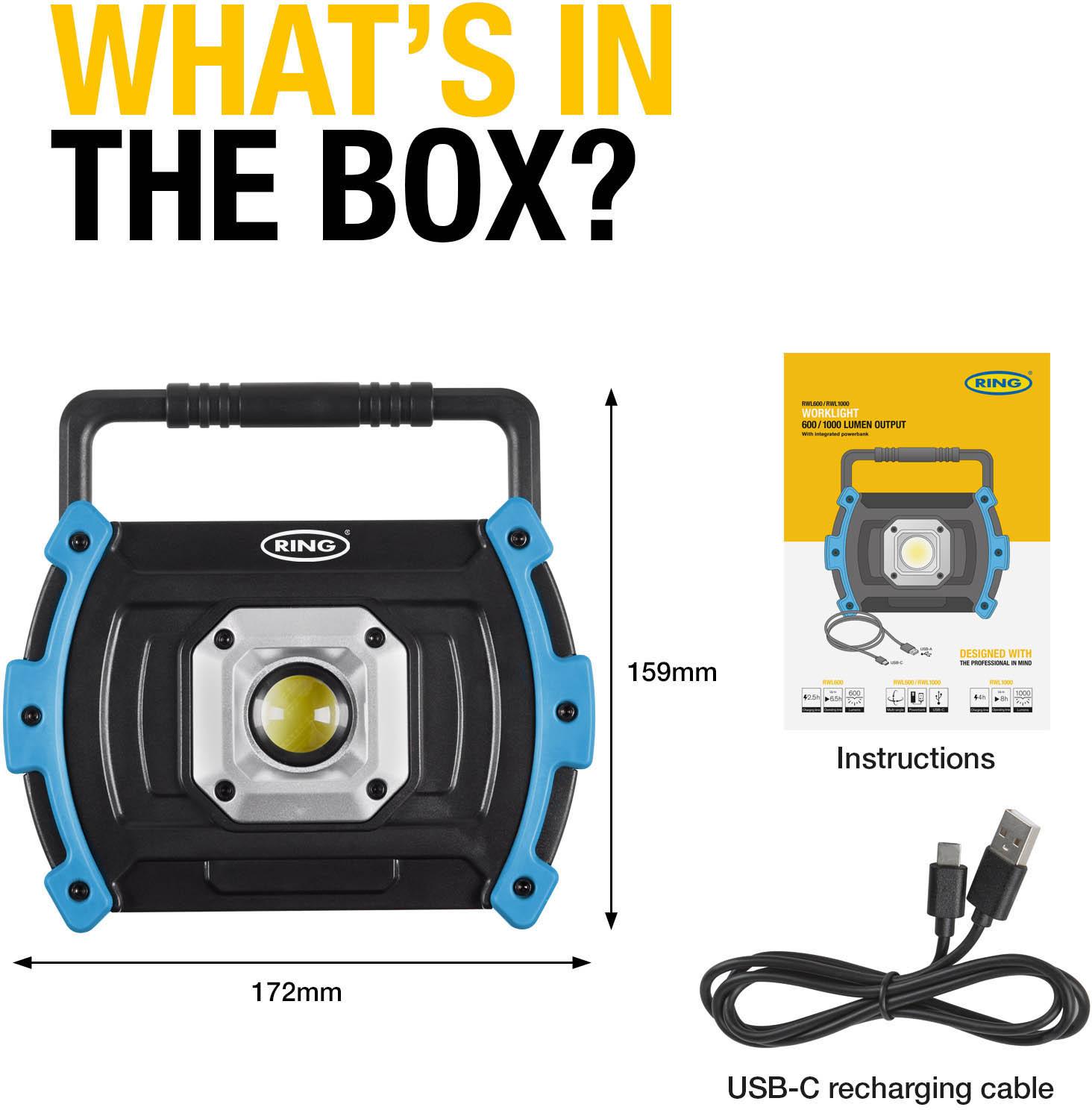 RING Rechargeable floodlight with powerbank