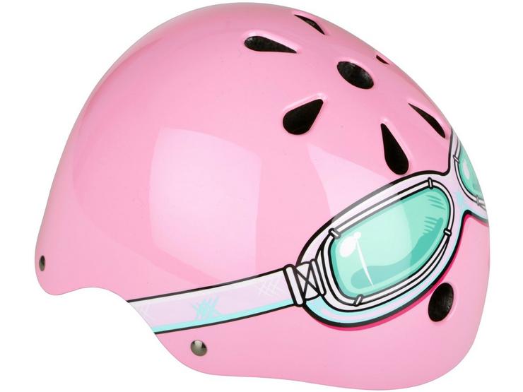 Kiddimoto Pink Goggle Kids Helmet