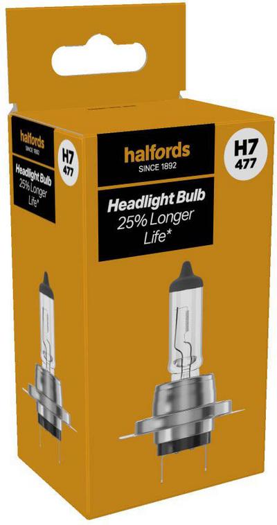 Halfords H7 477 Car Headlight Bulb Single Pack Halfords H7 477 Car Headlight Bulb Single Pack