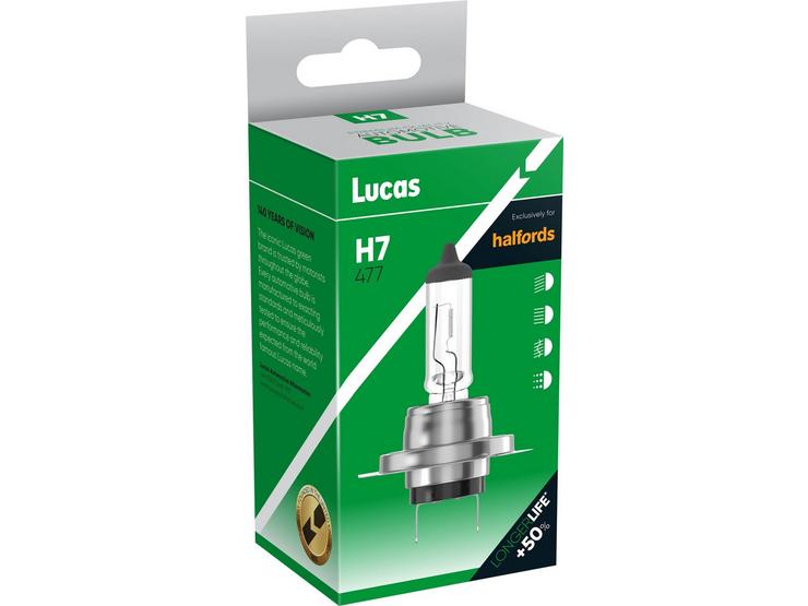 Lucas H7 477 Headlight Bulb Single Pack