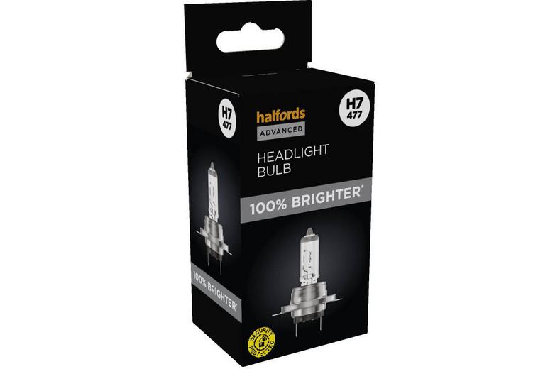 Halfords Advanced +100% Brighter H7 477 Headlight Bulb Halfords Advanced +100% Brighter H7 477 Headlight Bulb