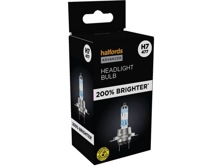 Halfords Advanced 200% Brighter H7 477 Headlight Bulb