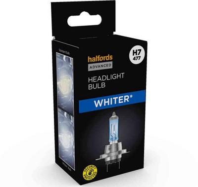 Halfords Advanced Whiter H7 477 Car Headlight Bulb Single Pack Halfords Advanced Whiter H7 477 Car Headlight Bulb Single Pack