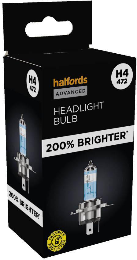 Halfords Advanced 200 Brighter H4 472 Headlight Bulb Halfords UK