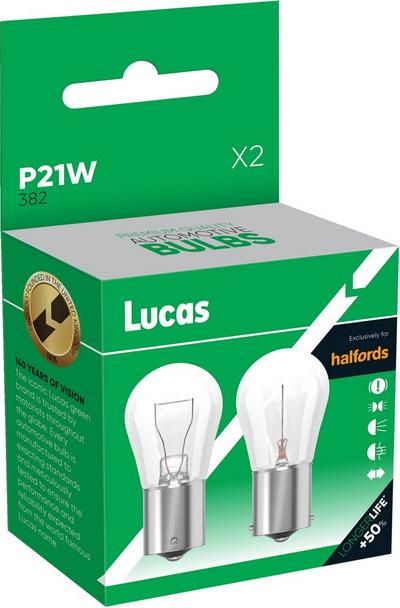 Lucas 382 P21W Car Bulb Twin Pack Lucas 382 P21W Car Bulb Twin Pack