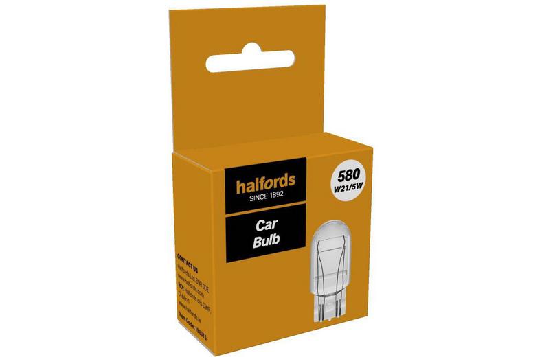 Halfords 580 W21/5W Car Bulb Single Pack Halfords 580 W21/5W Car Bulb Single Pack