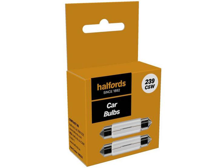 Halfords 239 C5W Car Bulb Twin Pack