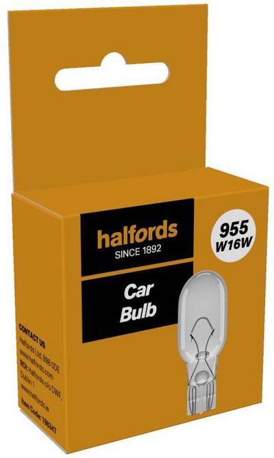 Halfords 955 W16W Car Bulb Single Pack Halfords 955 W16W Car Bulb Single Pack