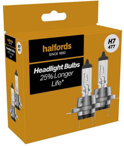 Halfords H7 477 Car Headlight Bulb Twin Pack Halfords H7 477 Car Headlight Bulb Twin Pack