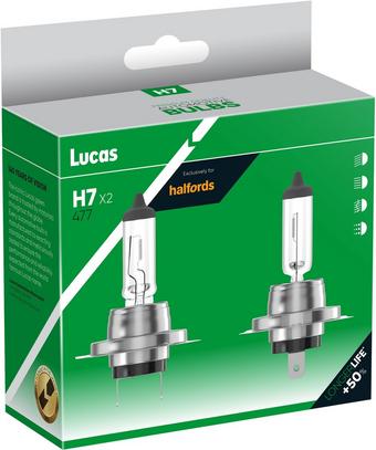 Lucas H7 477 Car Headlight Bulb Twin Pack