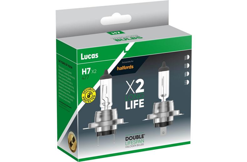 Lucas H7 477 Double Lifespan Car Headlight Bulb Twin Pack Lucas H7 477 Double Lifespan Car Headlight Bulb Twin Pack