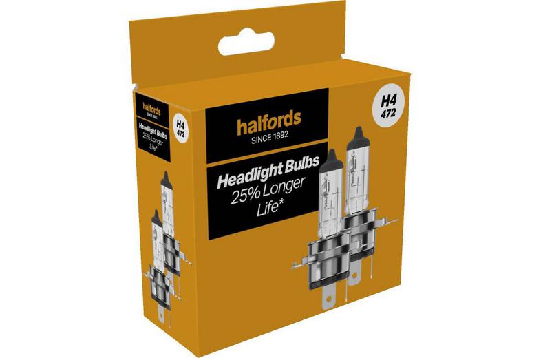Halfords H4 472 Car Headlight Bulb Twin Pack Halfords H4 472 Car Headlight Bulb Twin Pack