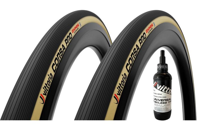 Vittoria Corsa Pro TLR G2.0 Tyre & Sealant Bundle, 700x30c Vittoria Corsa Pro TLR G2.0 Tyre & Sealant Bundle, 700x30c