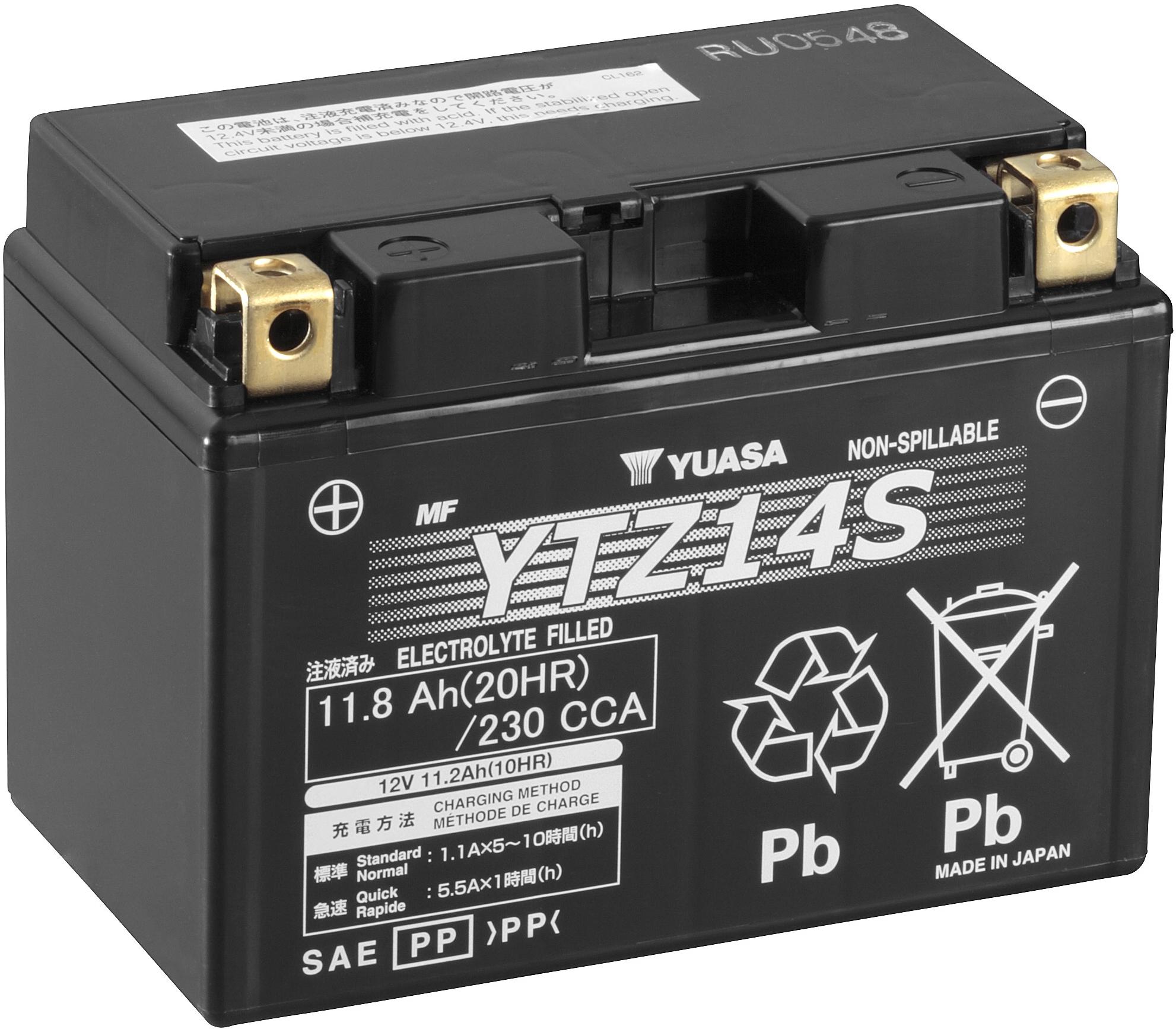 Yuasa YTZ14S High Performance Powersport Motorcycle Battery