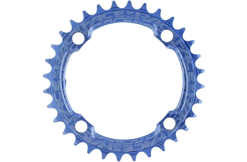 Race Face 1x Narrow Wide Single Chainring 104 BCD, 38T, Blue Race Face 1x Narrow Wide Single Chainring 104 BCD, 38T, Blue