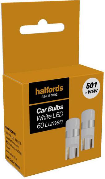 Halfords 501 LED Car Bulb Twin Pack