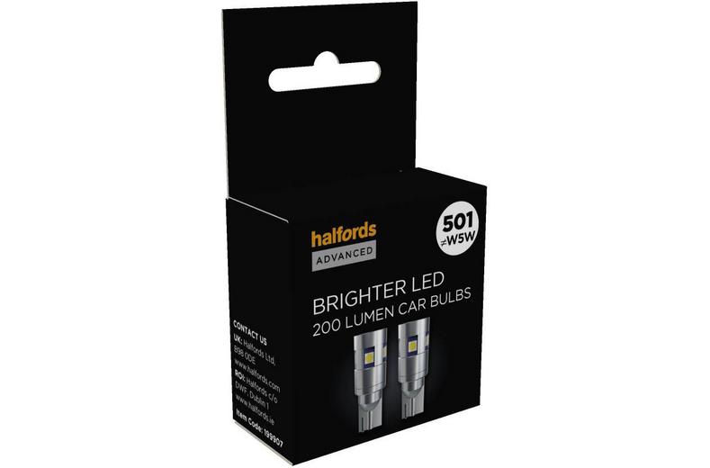 Halfords Advanced 501 Super Bright LED Car Bulb Twin Pack Halfords Advanced 501 Super Bright LED Car Bulb Twin Pack