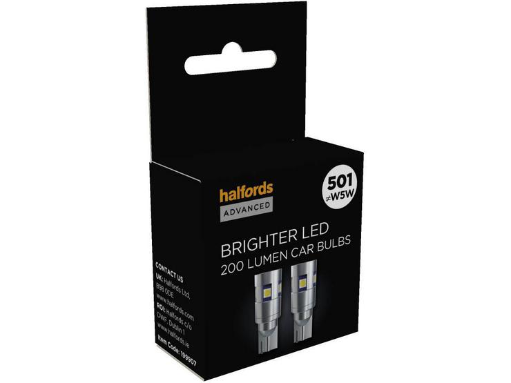 Halfords Advanced 501 Super Bright LED Car Bulb Twin Pack
