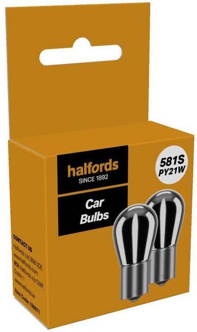Halfords 581S PY21W Car Bulb Single Pack Halfords 581S PY21W Car Bulb Single Pack