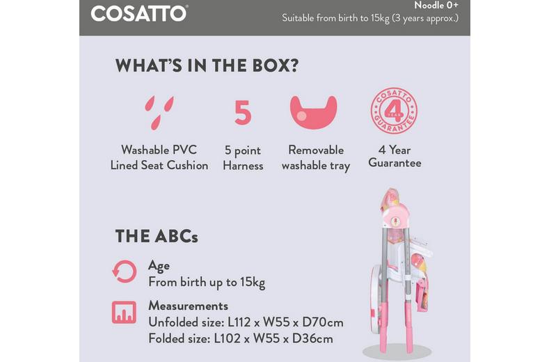 Cosatto Noodle 0+ Highchair Old Macdonald Cosatto Noodle 0+ Highchair Old Macdonald