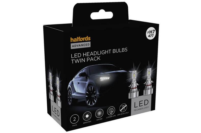 Halfords Advanced LEDr H7 477 Headlight Bulb Twin Pack Halfords Advanced LEDr H7 477 Headlight Bulb Twin Pack