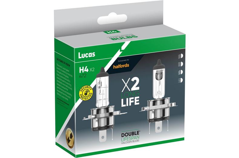 Lucas H4 472 Double Lifespan Car Headlight Bulb Twin Pack Lucas H4 472 Double Lifespan Car Headlight Bulb Twin Pack