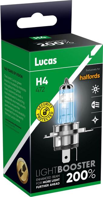 Lucas 200% Brighter H4 472 Headlight Bulb
