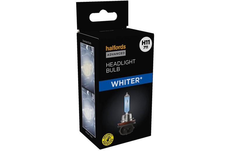 Halfords Advanced Whiter H11 711 Car Headlight Bulb Single Pack Halfords Advanced Whiter H11 711 Car Headlight Bulb Single Pack