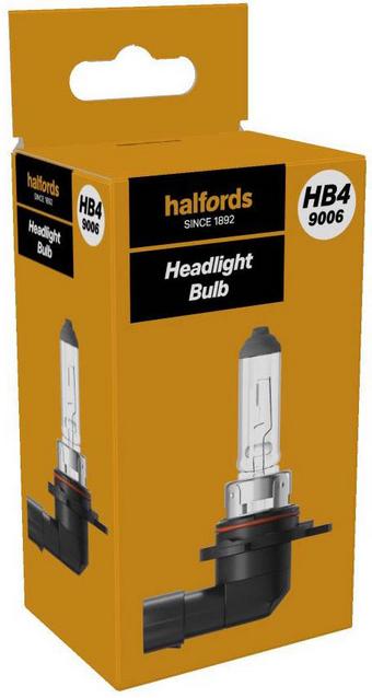 Halfords HB4 9006 Car Headlight Bulb Single Pack
