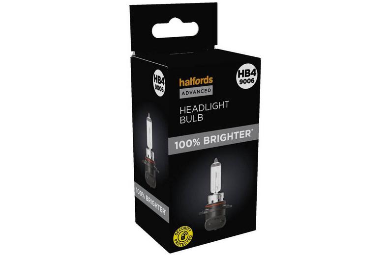 Halfords Advanced +100% Brighter HB4 9006 Headlight Bulb Halfords Advanced +100% Brighter HB4 9006 Headlight Bulb