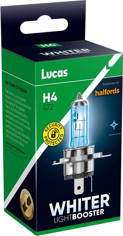 Lucas Whiter H4 472 Car Headlight Bulb Single Pack Lucas Whiter H4 472 Car Headlight Bulb Single Pack
