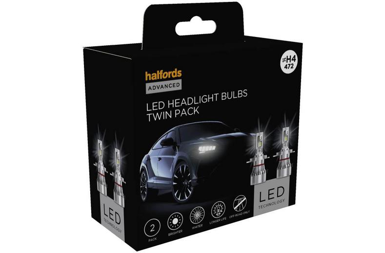 Halfords Advanced LEDr H4 472 Headlight Twin Pack Halfords Advanced LEDr H4 472 Headlight Twin Pack