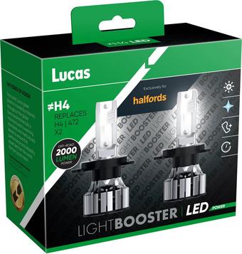 Halfords Advanced LEDr H4 Bulb Twin Pack