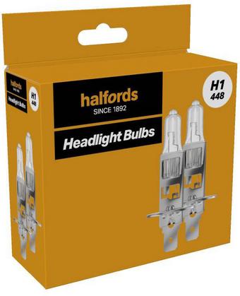 Halfords H1 448 Car Headlight Bulb Twin Pack