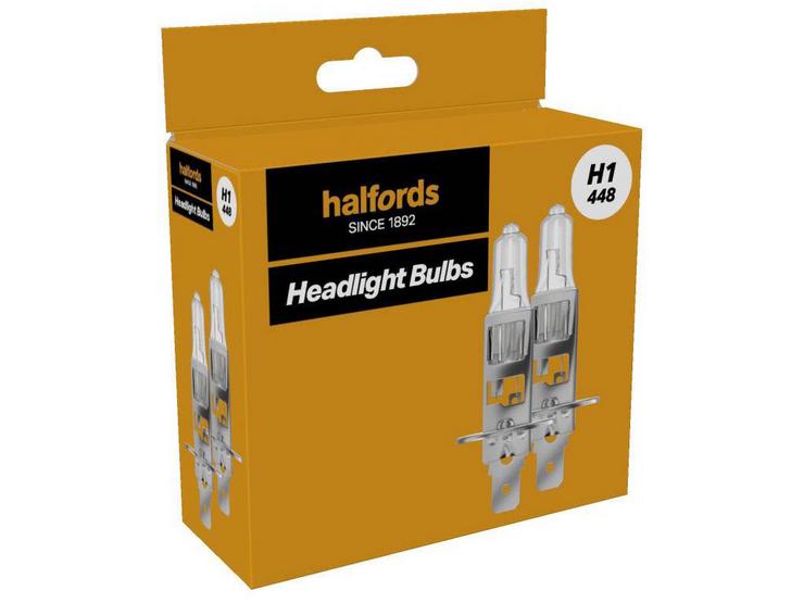 Halfords H1 448 Car Headlight Bulb Twin Pack