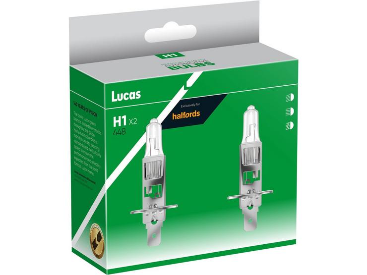 Lucas 448 H1 Headlight Bulb Twin Pack