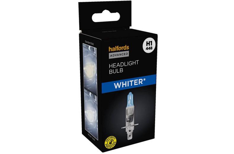 Halfords Advanced Whiter H1 448 Car Headlight Bulb Single Pack Halfords Advanced Whiter H1 448 Car Headlight Bulb Single Pack