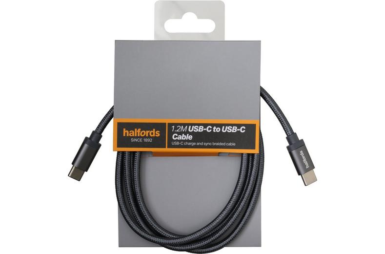 Halfords Cable C-C 1.2m - Charcoal Halfords Cable C-C 1.2m - Charcoal
