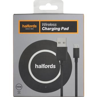 Halfords Wireless Charging Pad 10W, Black