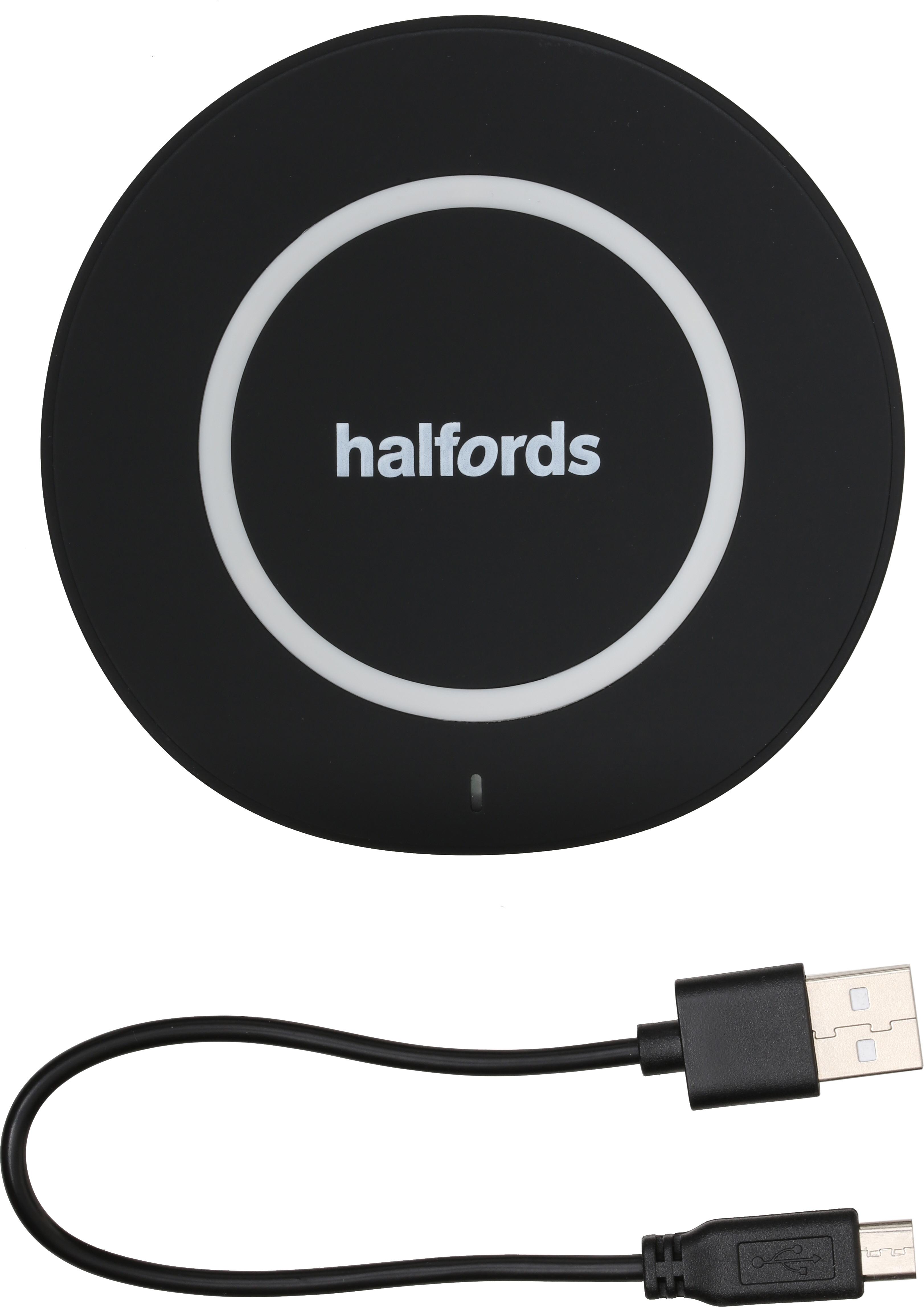 Halfords Wireless Charging Pad 10W, Black