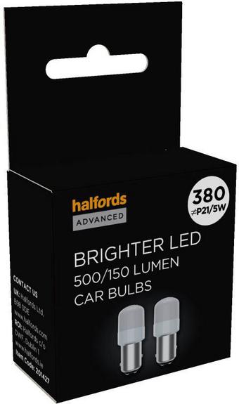 Halfords Advanced 380 Super Bright LED Car Bulb Twin Pack