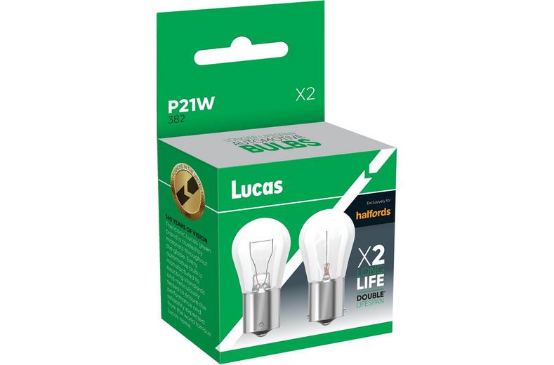 Lucas 382 P21W Double Lifespan Car Bulb Twin Pack Lucas 382 P21W Double Lifespan Car Bulb Twin Pack