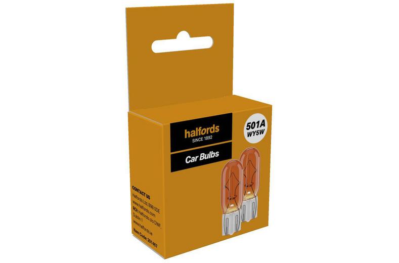 Halfords 501A WY5W Car Bulb Twin Pack Halfords 501A WY5W Car Bulb Twin Pack