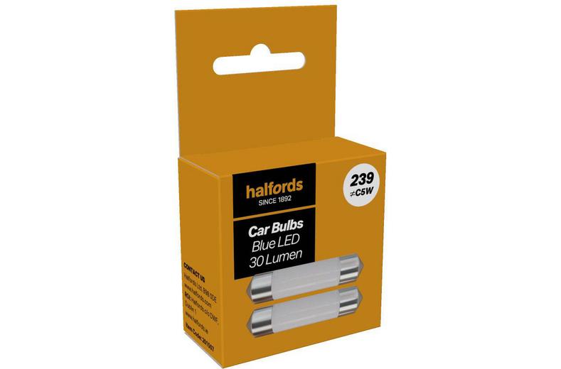Halfords 239 Blue LED Car Bulb Twin Pack Halfords 239 Blue LED Car Bulb Twin Pack