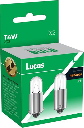 Lucas 233 T4W Car Bulb Twin Pack